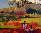 保罗 高更 : Tahitian Women under the Palms